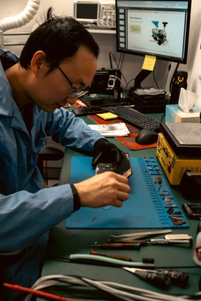 Authorised Google Pixel Repairer working on phone repair